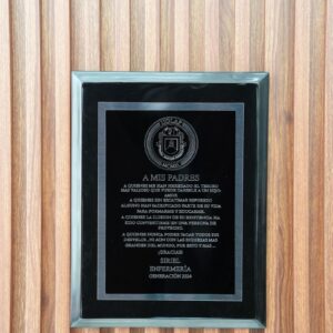Agradecimiento Decorativo en Madera Alto Brillo