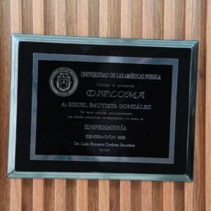 Diploma Decorativo Madera Alto Brillo